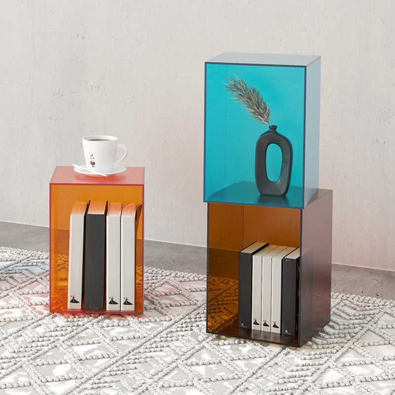 Modern Style Closed Back Bookshelf Acrylic Bookcase for Study Room