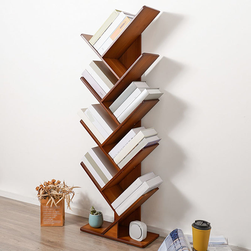 Modern Open Back Bookshelf Engineered Wood Bookcase for Study Room
