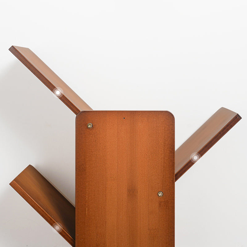 Modern Open Back Bookshelf Engineered Wood Bookcase for Study Room