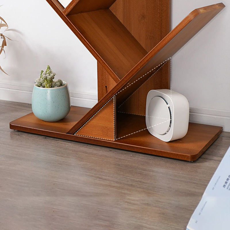 Modern Open Back Bookshelf Engineered Wood Bookcase for Study Room