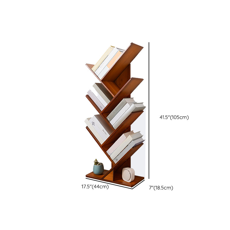 Modern Open Back Bookshelf Engineered Wood Bookcase for Study Room