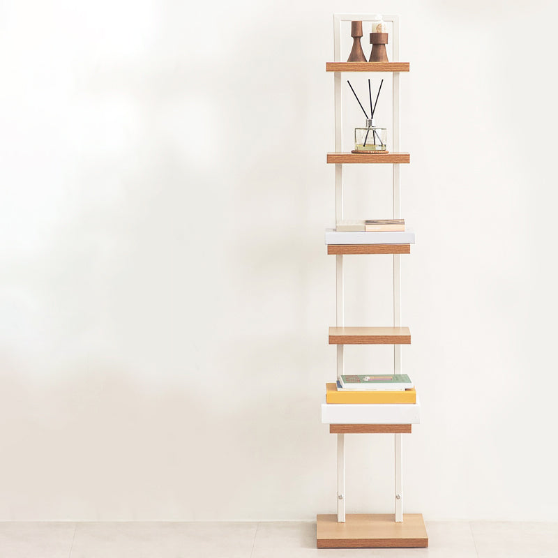 Contemporary Bookshelf Standard Engineered Wood Open Back Bookcase