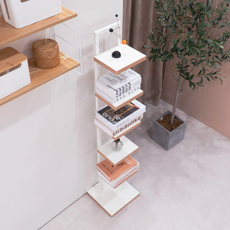 Contemporary Bookshelf Standard Engineered Wood Open Back Bookcase