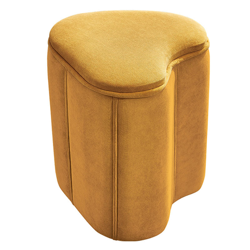 Solid Color Fabric Standard Stool Modern Simple Heart-Shaped Upholstered Footstool