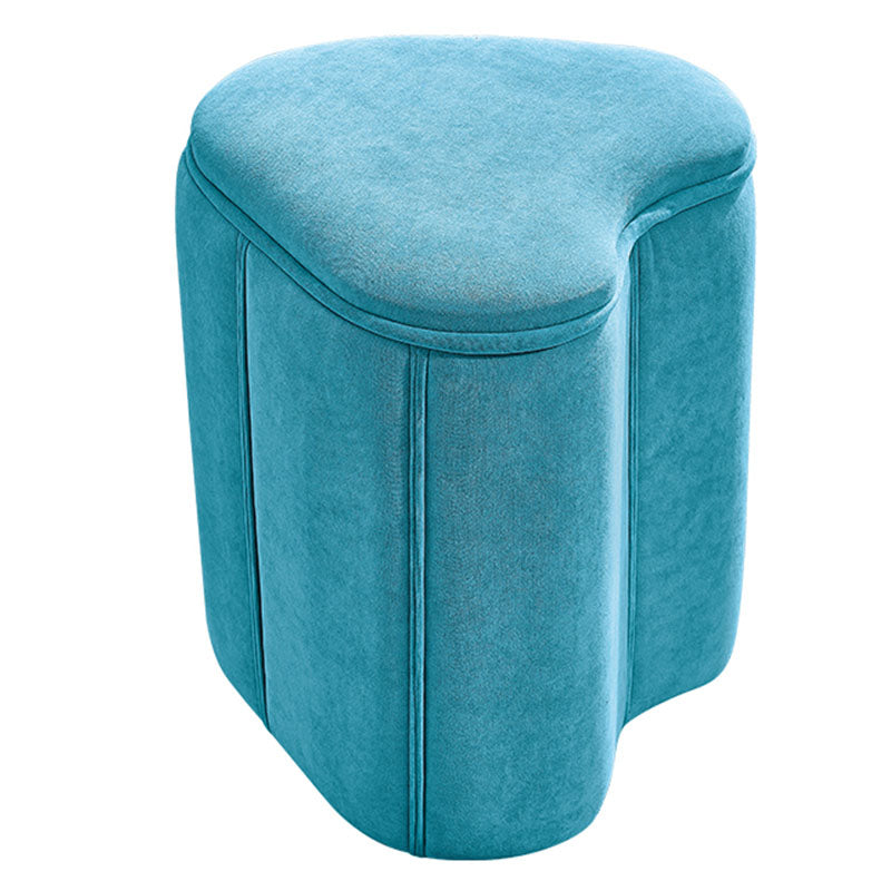 Solid Color Fabric Standard Stool Modern Simple Heart-Shaped Upholstered Footstool