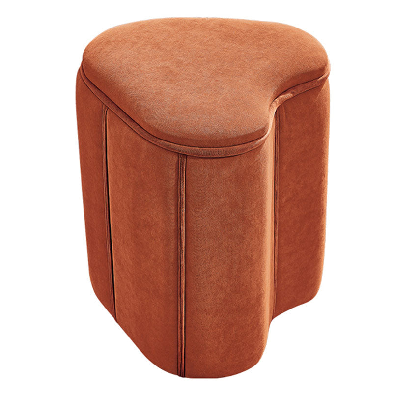 Solid Color Fabric Standard Stool Modern Simple Heart-Shaped Upholstered Footstool