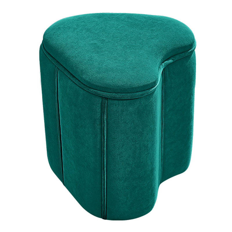 Solid Color Fabric Standard Stool Modern Simple Heart-Shaped Upholstered Footstool