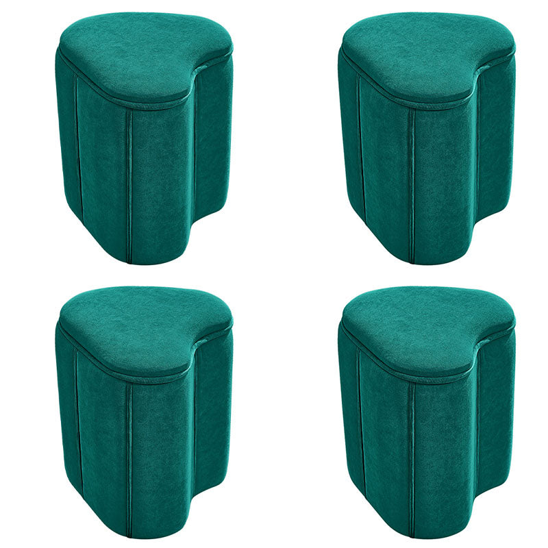 Solid Color Fabric Standard Stool Modern Simple Heart-Shaped Upholstered Footstool