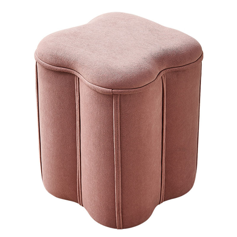 Solid Color Fabric Standard Stool Modern Simple Plum Blossom Upholstered Footstool