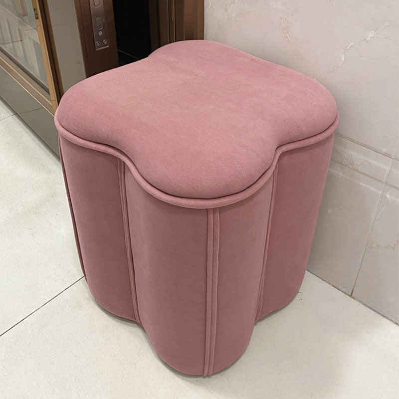 Solid Color Fabric Standard Stool Modern Simple Plum Blossom Upholstered Footstool