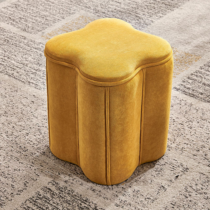 Solid Color Fabric Standard Stool Modern Simple Plum Blossom Upholstered Footstool