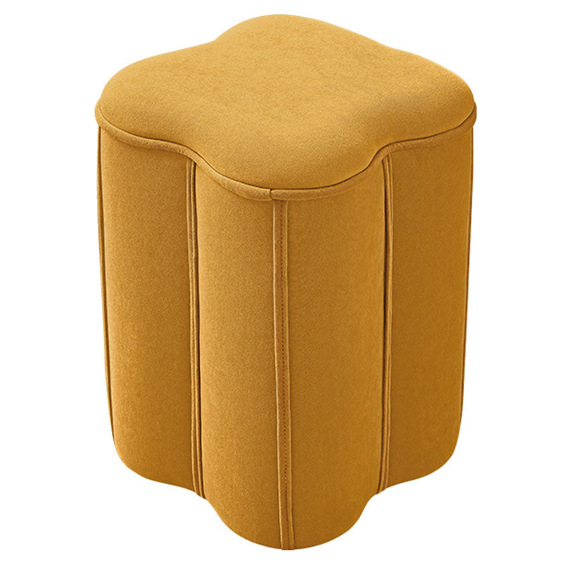 Solid Color Fabric Standard Stool Modern Simple Plum Blossom Upholstered Footstool