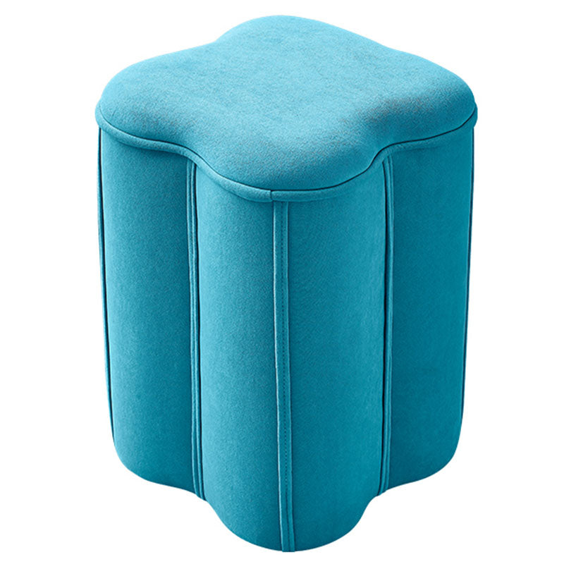 Solid Color Fabric Standard Stool Modern Simple Plum Blossom Upholstered Footstool