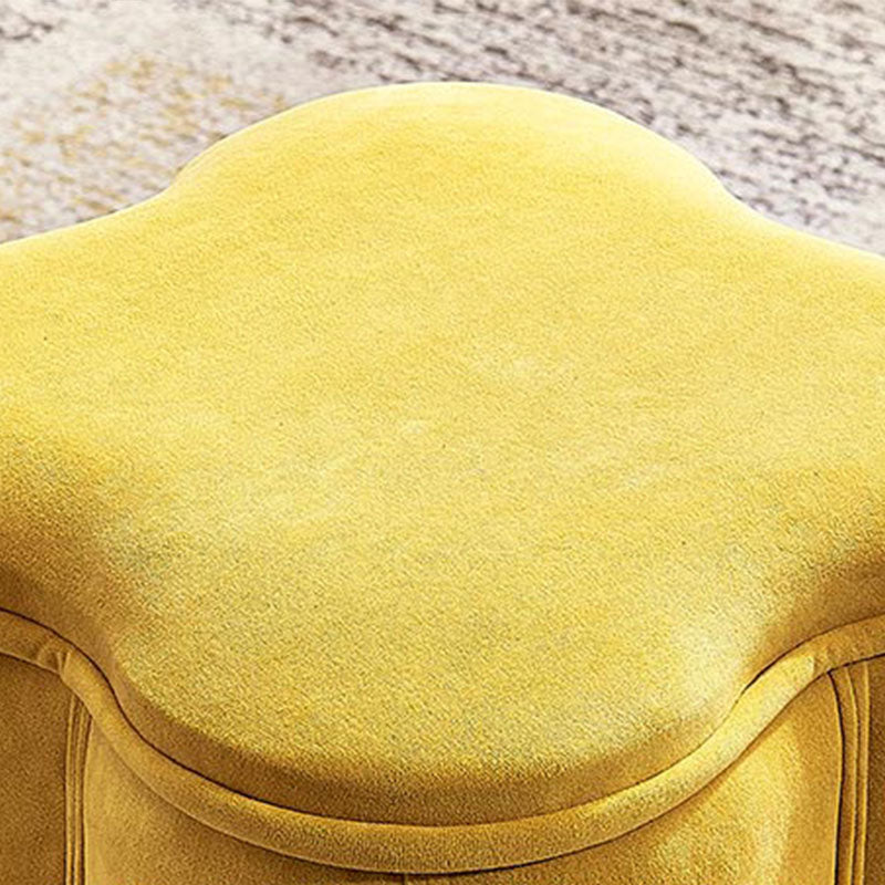Solid Color Fabric Standard Stool Modern Simple Plum Blossom Upholstered Footstool