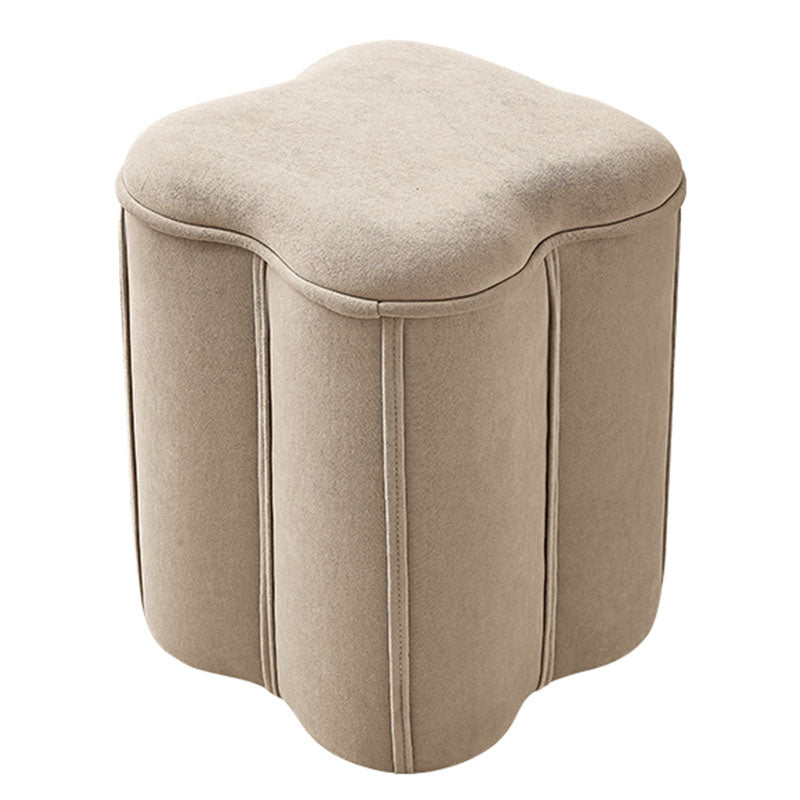 Solid Color Fabric Standard Stool Modern Simple Plum Blossom Upholstered Footstool