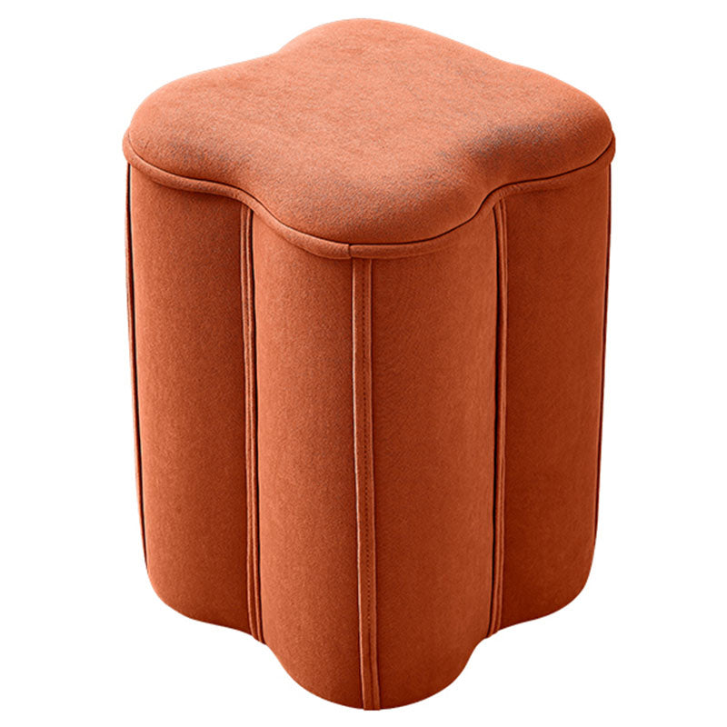 Solid Color Fabric Standard Stool Modern Simple Plum Blossom Upholstered Footstool