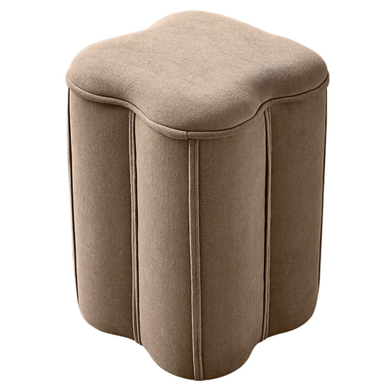 Solid Color Fabric Standard Stool Modern Simple Plum Blossom Upholstered Footstool