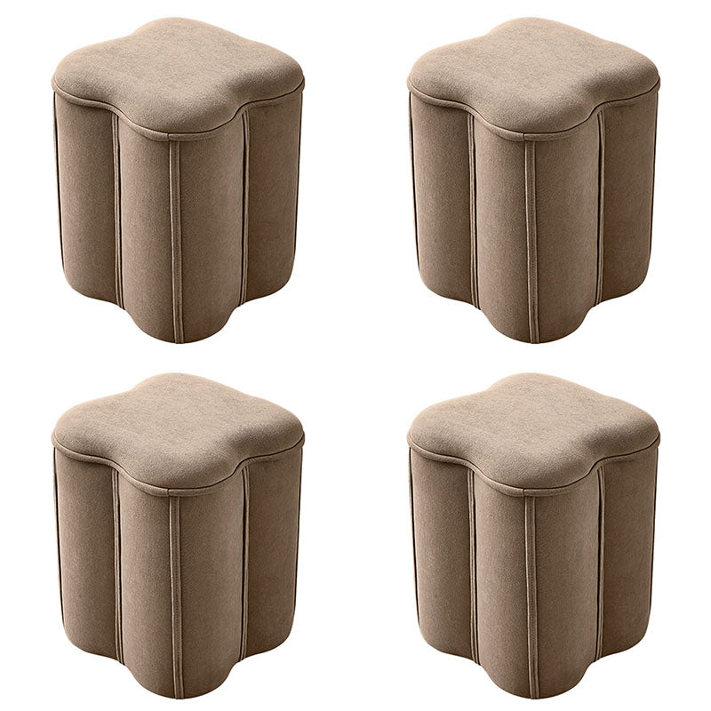 Solid Color Fabric Standard Stool Modern Simple Plum Blossom Upholstered Footstool