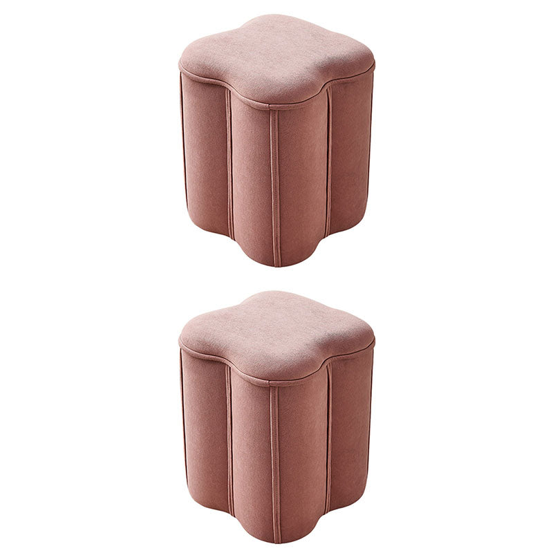 Solid Color Fabric Standard Stool Modern Simple Plum Blossom Upholstered Footstool