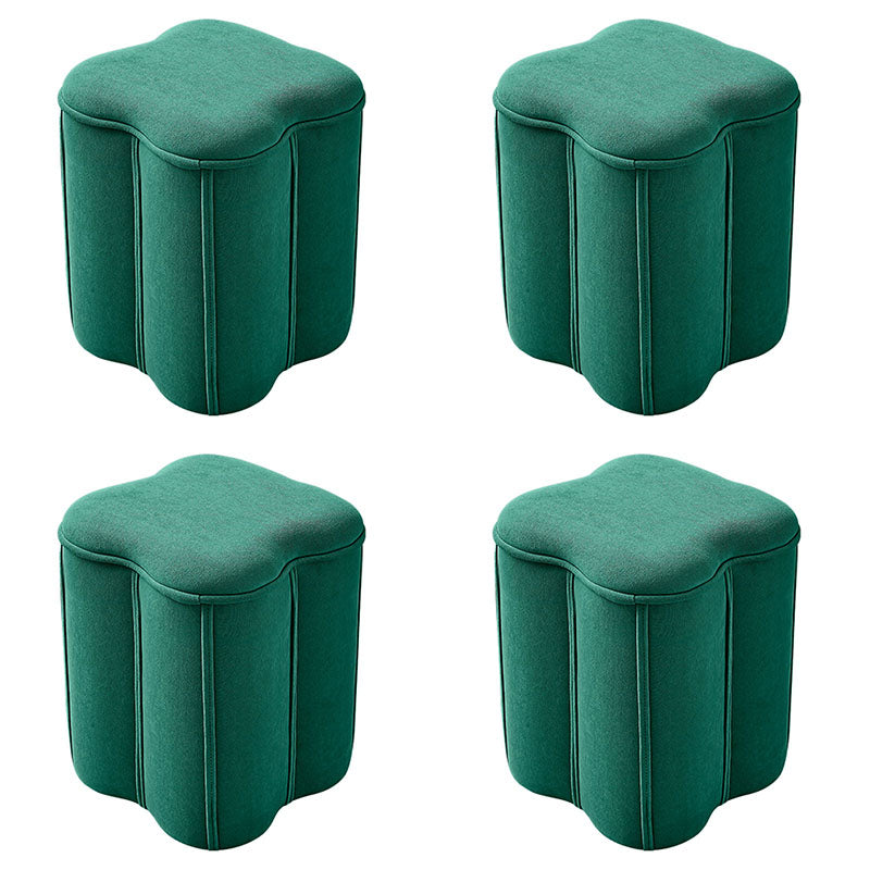 Solid Color Fabric Standard Stool Modern Simple Plum Blossom Upholstered Footstool