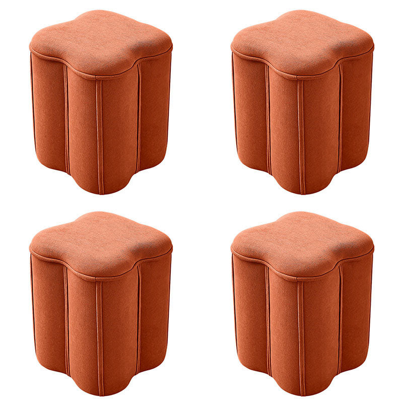 Solid Color Fabric Standard Stool Modern Simple Plum Blossom Upholstered Footstool