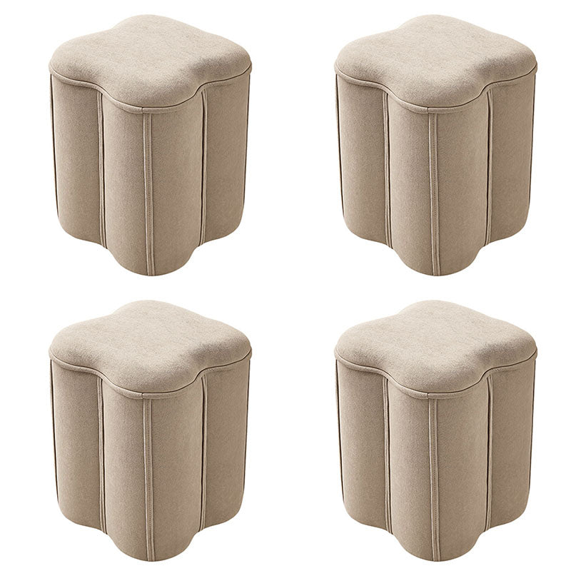Solid Color Fabric Standard Stool Modern Simple Plum Blossom Upholstered Footstool