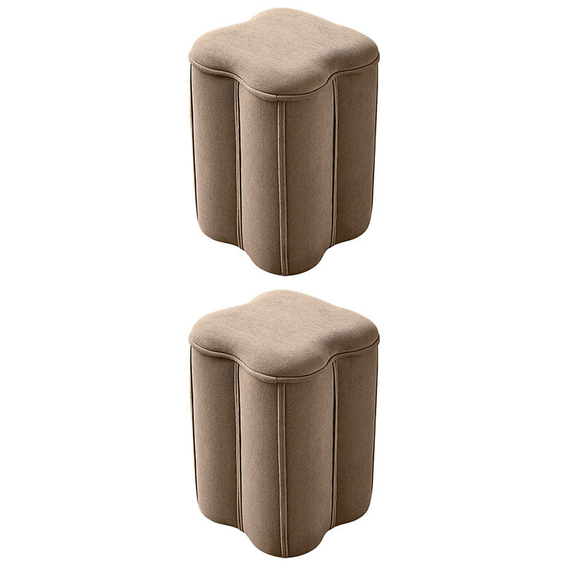 Solid Color Fabric Standard Stool Modern Simple Plum Blossom Upholstered Footstool