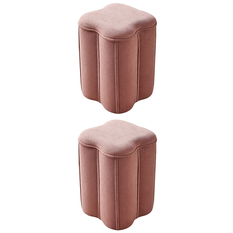 Solid Color Fabric Standard Stool Modern Simple Plum Blossom Upholstered Footstool