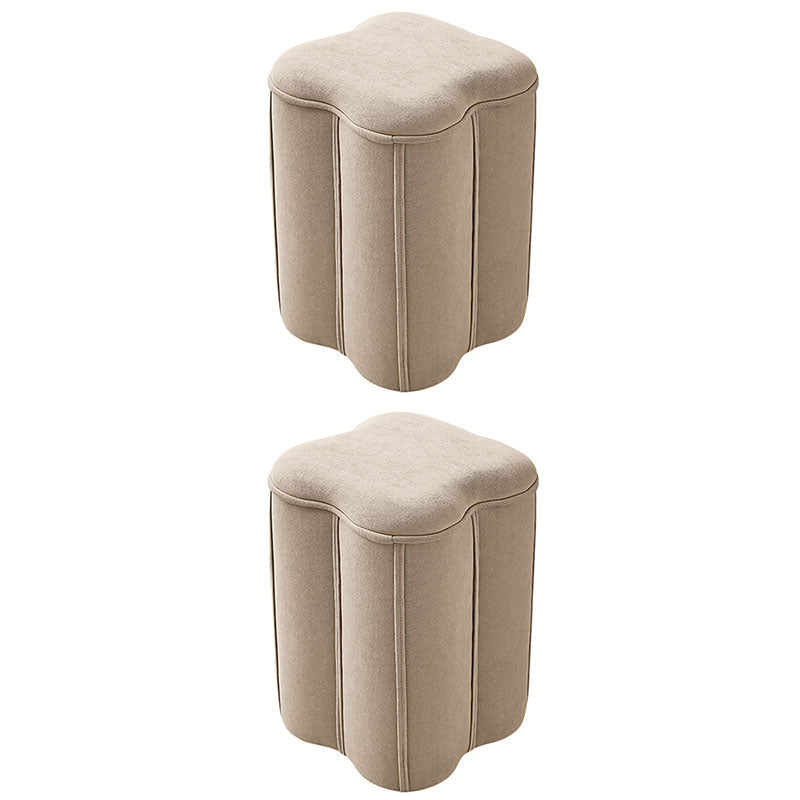 Solid Color Fabric Standard Stool Modern Simple Plum Blossom Upholstered Footstool