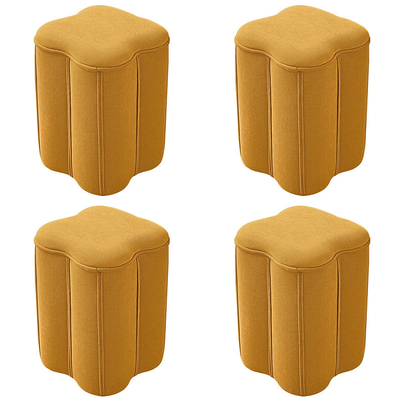 Solid Color Fabric Standard Stool Modern Simple Plum Blossom Upholstered Footstool
