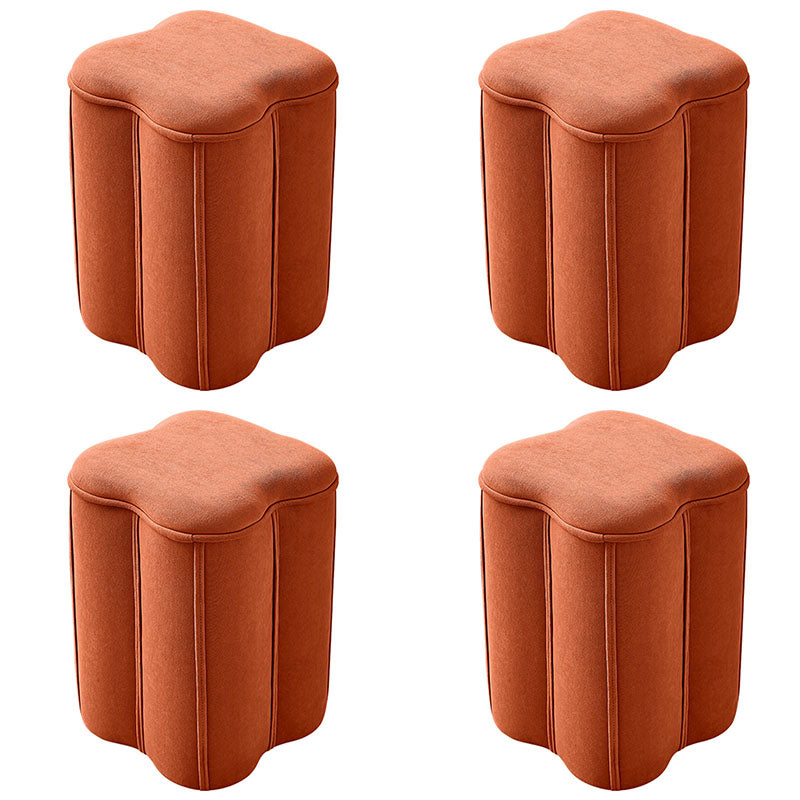Solid Color Fabric Standard Stool Modern Simple Plum Blossom Upholstered Footstool