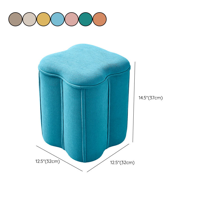 Solid Color Fabric Standard Stool Modern Simple Plum Blossom Upholstered Footstool