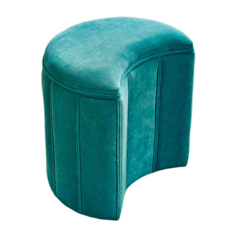 Solid Color Fabric Standard Stool Modern Simple Moon Upholstered Footstool