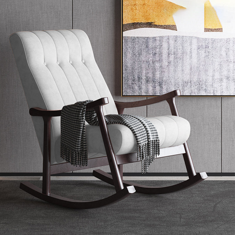 Wood Base Single Rocking Chair Lounge Leisure Lazy Chair for Living Room
