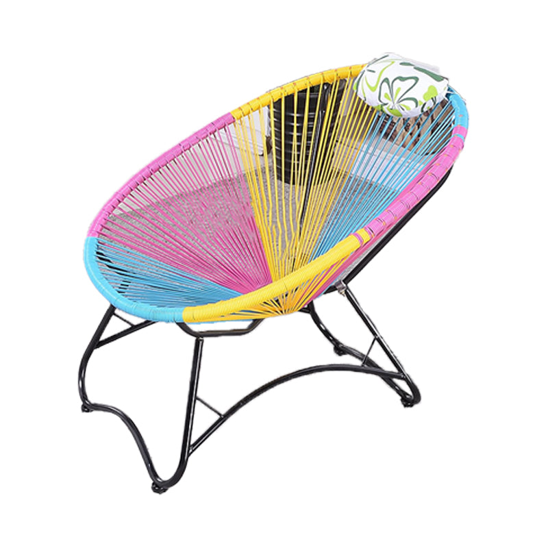 Iron Base Rocking Chair Lounge Simple Plastic Material Chair for Living Room