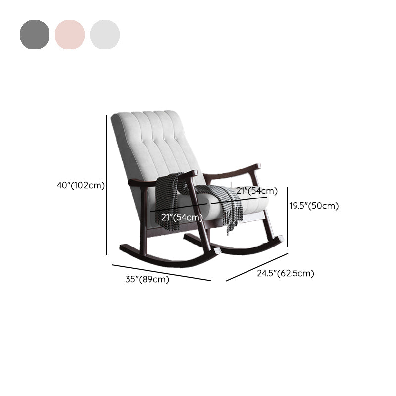 Wood Base Single Rocking Chair Lounge Leisure Lazy Chair for Living Room