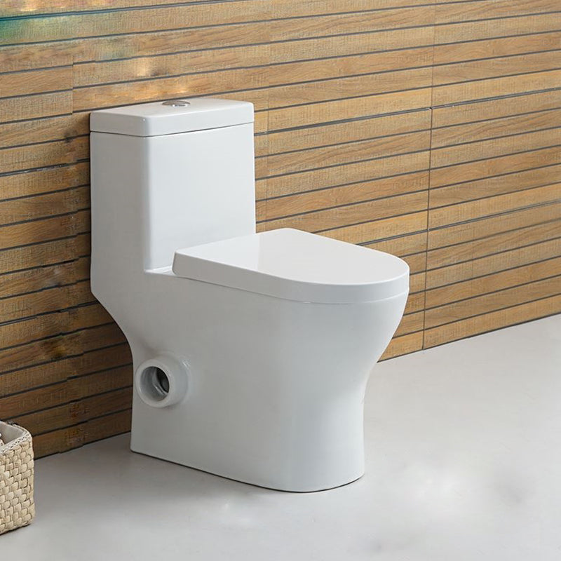Contemporary Floor Mount Flush Toilet White Urine Toilet for Bathroom