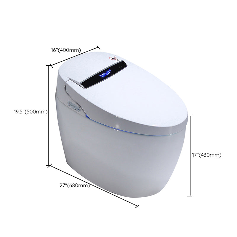 Contemporary White Ceramic Flush Toilet Slow Close Seat Included Urine Toilet for Washroom