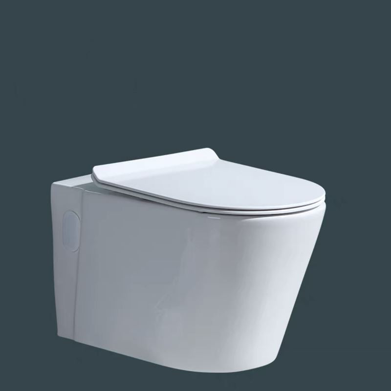 Modern White Ceramic Flush Toilet Wall Mount Urine Toilet for Washroom