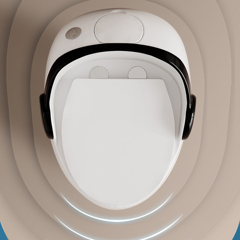 Contemporary Floor Mount Flush Toilet Seat Included Toilet Bowl for Washroom