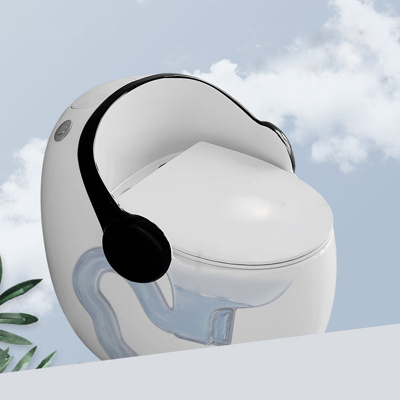 Contemporary Floor Mount Flush Toilet Seat Included Toilet Bowl for Washroom