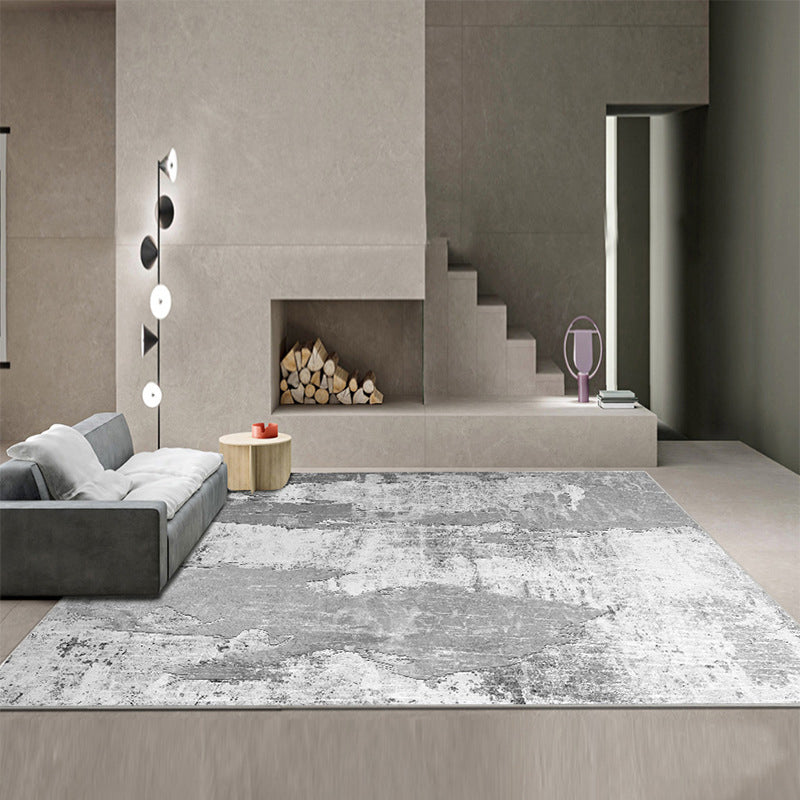 Beige Modern Rug Polyester Graphic Indoor Rug Stain Resistant Indoor Rug for Living Room