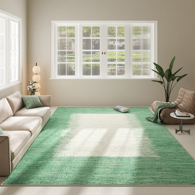Green Modern Carpet Graphic Polyester Area Carpet Tear Resistant Carpet for Home Decor