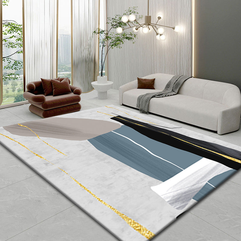 Modern Orange Carpet Color Lump Area Carpet Stain Resistant Carpet for Home Decor