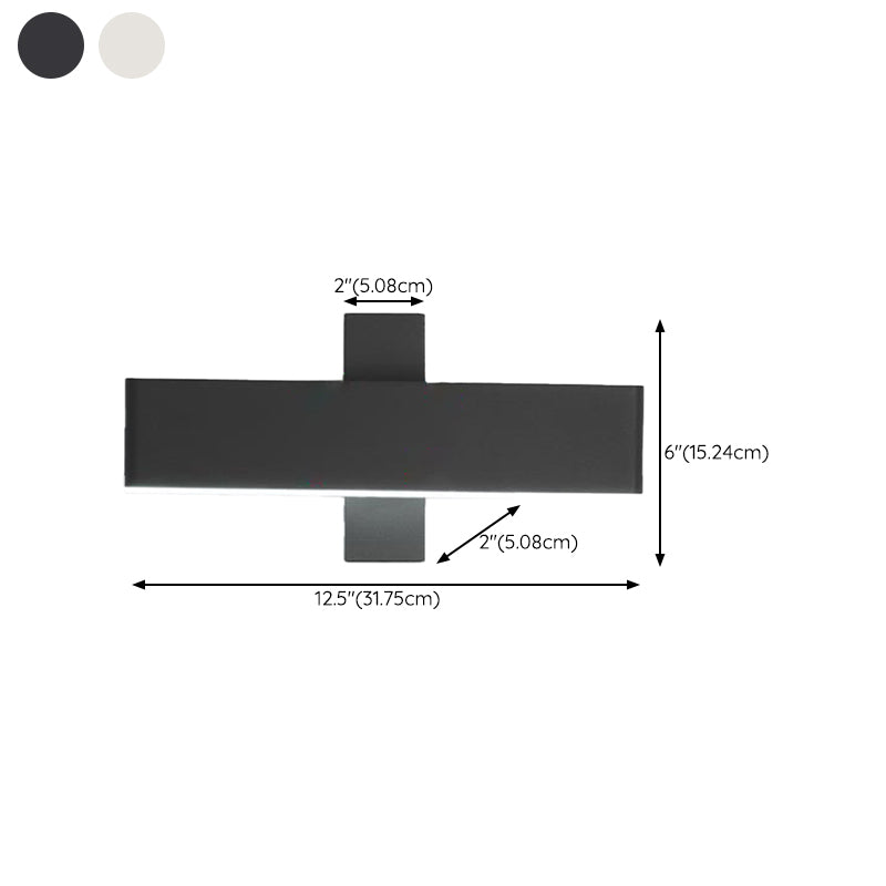 Single White/Black Modernism Wall Mounted Sconce LED Metal Wall Light for Bedroom