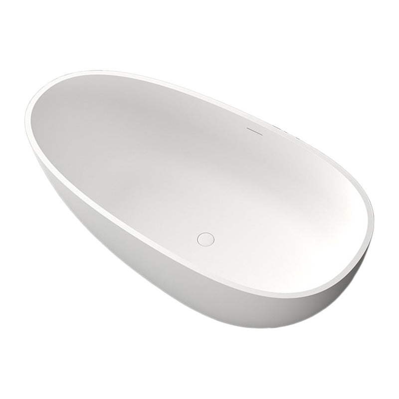 Freestanding Soaking Bathtub Antique Finish Oval Modern Bath