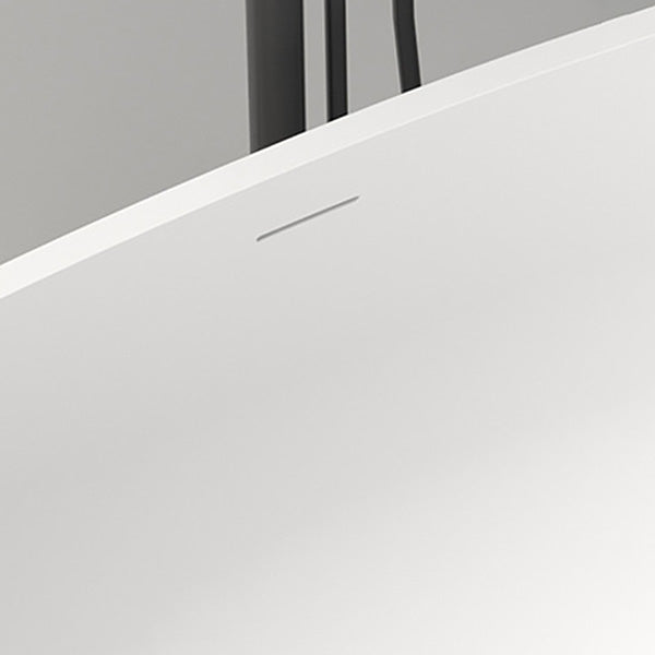 Freestanding Soaking Bathtub Antique Finish Oval Modern Bath