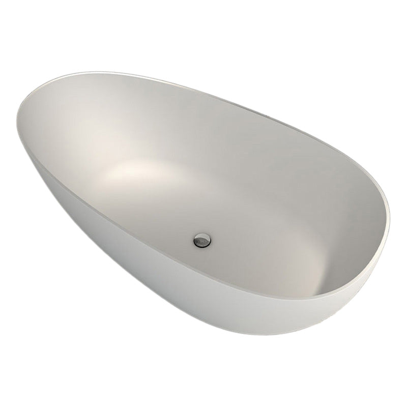 Freestanding Soaking Bathtub Antique Finish Oval Modern Bath