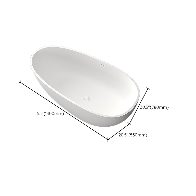 Freestanding Soaking Bathtub Antique Finish Oval Modern Bath