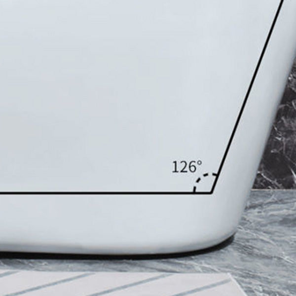Modern Acrylic Freestanding Bathtub Soaking Single Slipper Tub in White